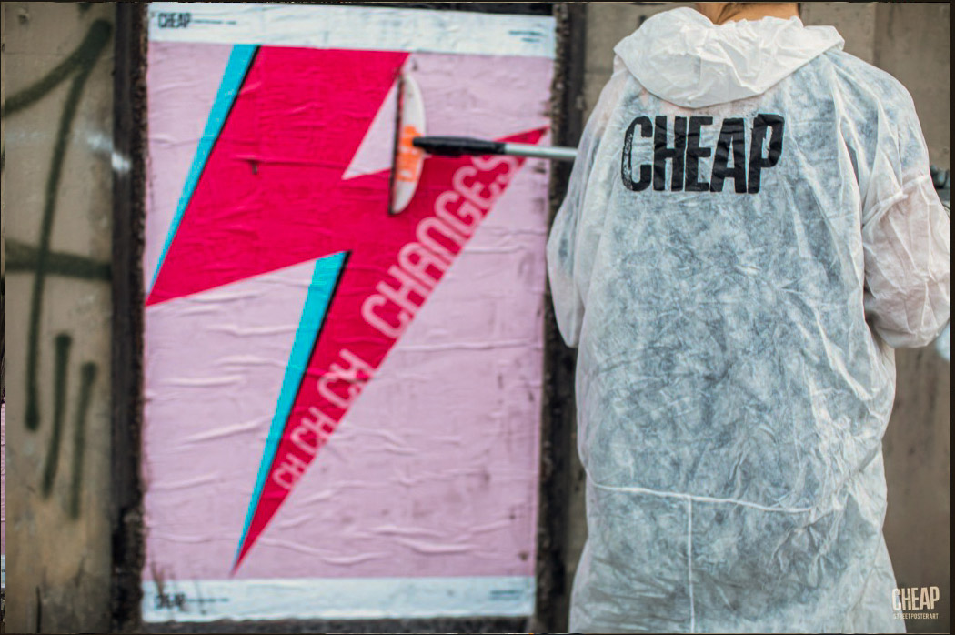 Setting up of poster